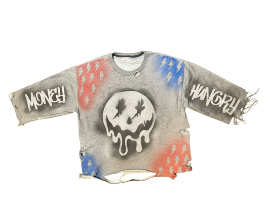 Money Hungry Signature Distressed Crewneck